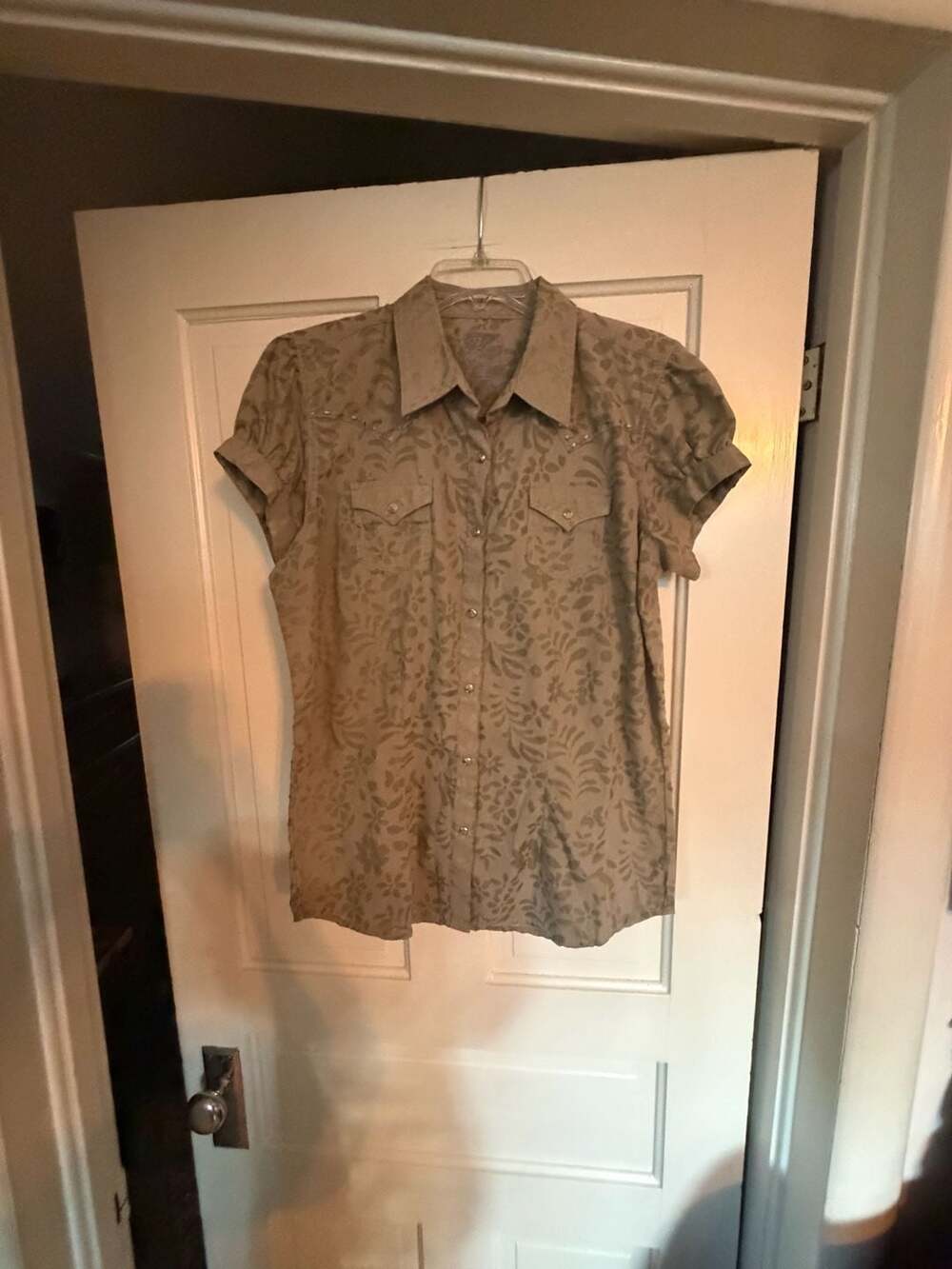 Twenty X Ultra Fit Western Pearl Snap Short Sleeve Blouse